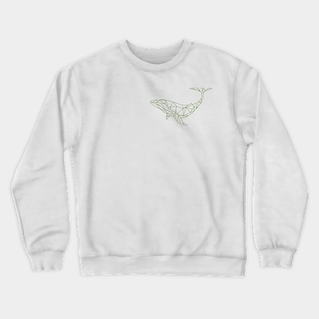 Polygon humpback whale Crewneck Sweatshirt by arvitalya